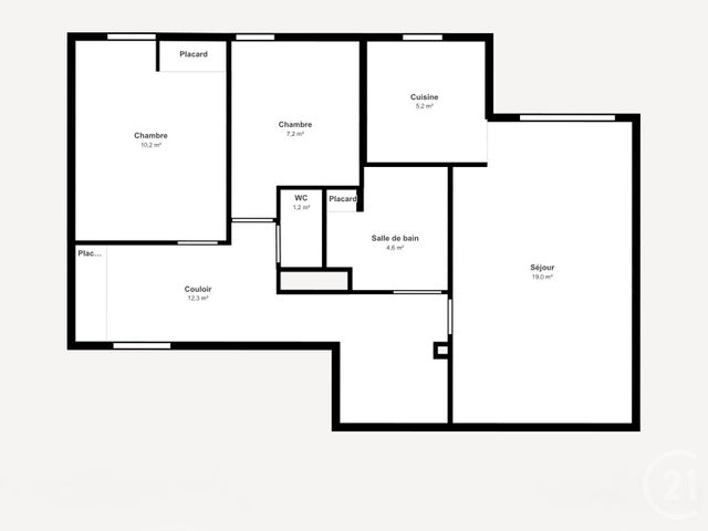 Appartement F3 à vendre - 3 pièces - 61.5 m2 - LE CROISIC - 44 - PAYS-DE-LOIRE - Century 21 Mdg Immobilier